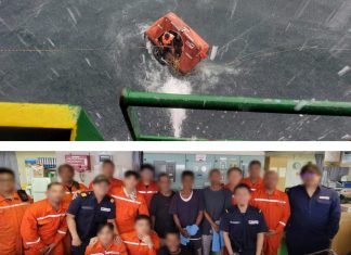 Sinyal Flare di Tengah Laut, Penyelamat Empat ABK TB AOM 787 yang Terbalik di Perairan Anambas