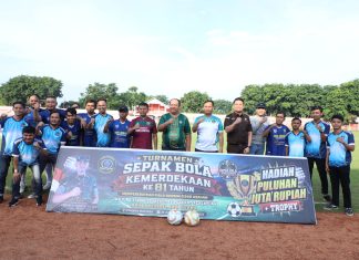 Bupati Asahan Buka Turnamen Sepak Bola Kemerdekaan ke-81 Perebutkan Piala Dandim 0208/Asahan