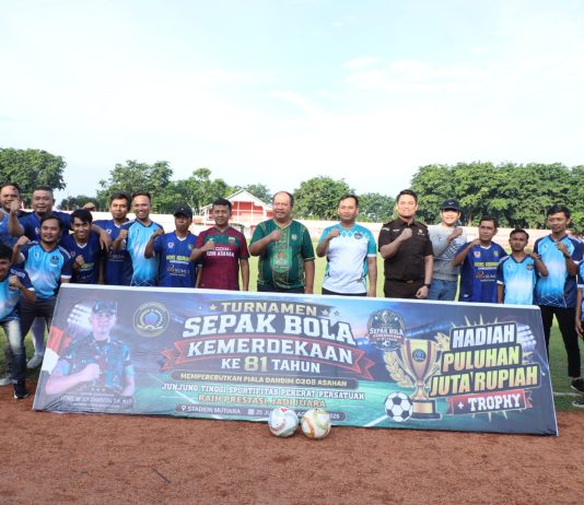 Bupati Asahan Buka Turnamen Sepak Bola Kemerdekaan ke-81 Perebutkan Piala Dandim 0208/Asahan