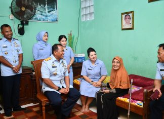 Hari Bakti TNI AU ke-79, Danlanud Raden Sadjad Kunjungi Purnawirawan dan Pensiunan di Natuna