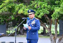 Danlanud RSA Natuna Pimpin Upacara Hari Bakti TNI AU ke-79, Kasau: Jadikan Setiap Penugasan sebagai Kehormatan