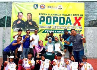 Atlet Tenis Tanjungpinang Lampaui Target, Boyong Dua Emas di Popda Kepri 2026