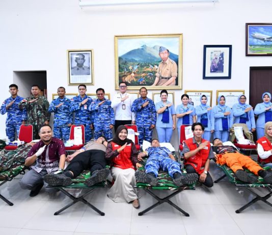 Donor Darah Hari Bakti TNI AU Ke-79, Lanud Raden Sadjad Natuna Kumpulkan 72 Kantong Darah untuk Masyarakat