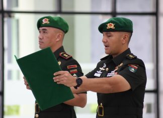 Tongkat Komando Berganti, Letkol Inf Reymond H. Sitanggang Resmi Jabat Danyon Komposit 1/Gardapati Natuna