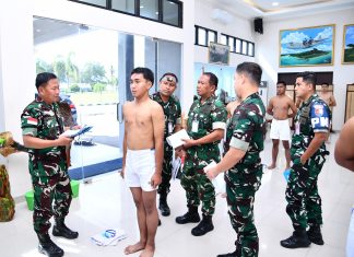 Danlanud Raden Sadjad Natuna Seleksi Akhir Calon Bintara PK Pria TNI AU Gelombang II/A-58