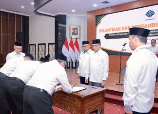 Lantik Pejabat Baru, Menaker Minta Berikan Kinerja Terbaik bagi Masyarakat