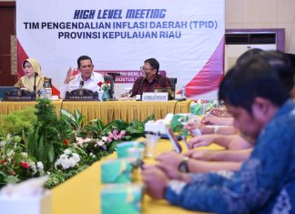 Gubernur Ansar Pimpin High Level Meeting TPID Kepri, Perkuat Sinergi Kendalikan Inflasi