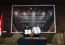 Kejari Natuna dan KPU Tandatangani PKS, Perkuat Sinergi Pelayanan dan Pendampingan Hukum