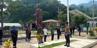 Sinergi TNI-Polri Latih Paskibra Serasan, Persiapkan Pengibaran Merah Putih HUT RI ke-81