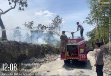 Respons Cepat Polres Natuna Bersama Damkar, Kebakaran Lahan 2 Hektare di Bukit Arai Berhasil Dipadamkan