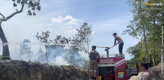 Respons Cepat Polres Natuna Bersama Damkar, Kebakaran Lahan 2 Hektare di Bukit Arai Berhasil Dipadamkan