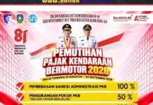 Pemutihan Pajak Kendaraan Kepri Dimulai Hari Ini, Samsat Natuna Ajak Warga Manfaatkan Keringanan hingga 50 Persen