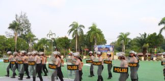 Polres Natuna Tingkatkan Kesiapsiagaan Personel melalui Latihan Dalmas