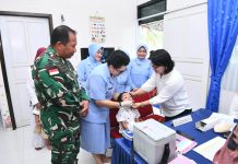Danlanud RSA Natuna Tinjau Posyandu Garuda, Dukung Kesehatan Ibu dan Anak