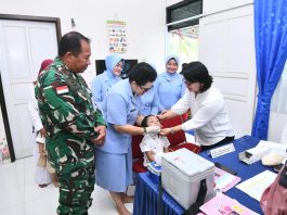 Danlanud RSA Natuna Tinjau Posyandu Garuda, Dukung Kesehatan Ibu dan Anak