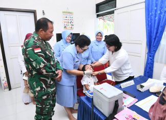 Danlanud RSA Natuna Tinjau Posyandu Garuda, Dukung Kesehatan Ibu dan Anak