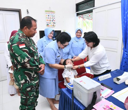 Danlanud RSA Natuna Tinjau Posyandu Garuda, Dukung Kesehatan Ibu dan Anak