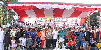 Hari Terakhir, Polres Buton Lakukan Pengamanan Gerak Jalan Indah di Buton