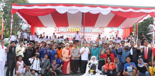 Hari Terakhir, Polres Buton Lakukan Pengamanan Gerak Jalan Indah di Buton