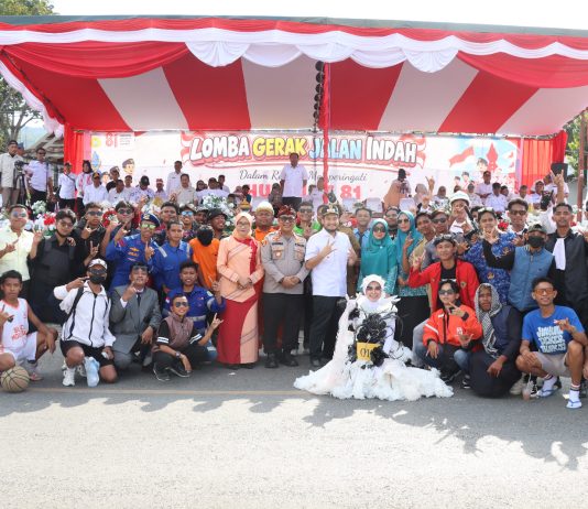 Hari Terakhir, Polres Buton Lakukan Pengamanan Gerak Jalan Indah di Buton