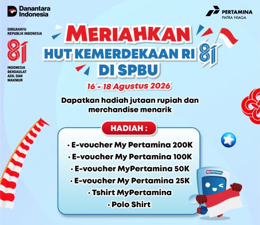 Pertamina Patra Niaga Regional Sumbagut Semarakkan HUT ke-81 Republik Indonesia Melalui MyPertamina Berbagi Hadiah Kemerdekaan di 24 SPBU