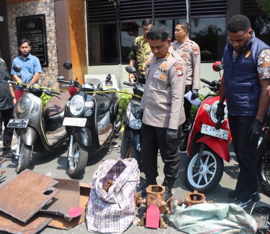 Satreskrim Polresta Tanjungpinang Gelar Press Release Tindak Pidana Pencurian, Sembilan Pelaku Diamankan