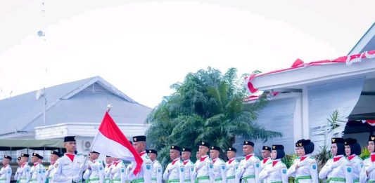 Paskibraka Buton Tengah 2026 Resmi Dikukuhkan, Bupati Azhari Titip Pesan Nasionalisme