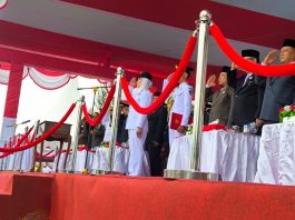 Detik-Detik Proklamasi HUT ke-81 RI di Natuna Berlangsung Khidmat, Bupati Cen Sui Lan Jadi Inspektur Upacara