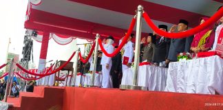 Detik-Detik Proklamasi HUT ke-81 RI di Natuna Berlangsung Khidmat, Bupati Cen Sui Lan Jadi Inspektur Upacara