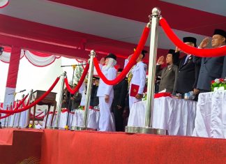 Detik-Detik Proklamasi HUT ke-81 RI di Natuna Berlangsung Khidmat, Bupati Cen Sui Lan Jadi Inspektur Upacara