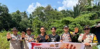 Bhabinkamtibmas Polsek Bunguran Timur Perkuat Patroli Antisipasi Karhutla di Bunguran Timur
