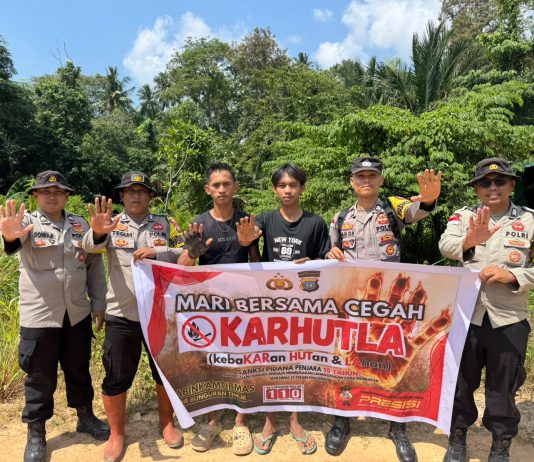 Bhabinkamtibmas Polsek Bunguran Timur Perkuat Patroli Antisipasi Karhutla di Bunguran Timur
