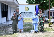 Danlanud RSA Natuna Resmikan Kantor PIA Ardhya Garini Ranting Satpom Lanud RSA Kodau 1