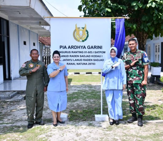 Danlanud RSA Natuna Resmikan Kantor PIA Ardhya Garini Ranting Satpom Lanud RSA Kodau 1