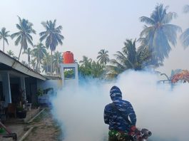 Lanud Raden Sadjad Natuna Bersama Puskesmas Ranai Cegah DBD