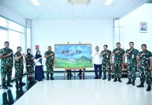 Karya Danlanud Raden Sadjad, Lukisan Pesawat TNI AU A400M Dipajang di Bandara RSA Natuna