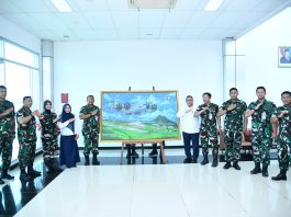 Karya Danlanud Raden Sadjad, Lukisan Pesawat TNI AU A400M Dipajang di Bandara RSA Natuna