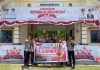 Cegah Karhutla, Bhabinkamtibmas Polres Natuna Sambangi Kantor Camat Bunguran Timur Laut