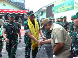 Bupati Asahan Bersama Forkopimda Sambut Kunjungan Kerja Pangdam I/BB di Makodim 0208/Asahan