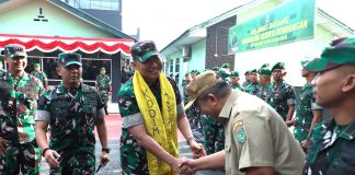 Bupati Asahan Bersama Forkopimda Sambut Kunjungan Kerja Pangdam I/BB di Makodim 0208/Asahan