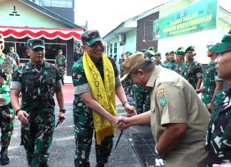 Bupati Asahan Bersama Forkopimda Sambut Kunjungan Kerja Pangdam I/BB di Makodim 0208/Asahan