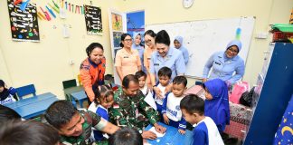 Sentuhan Kepedulian Danlanud RSA untuk Kesehatan dan Tumbuh Kembang Anak TK Angkasa