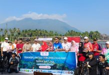 Lanud Raden Sadjad Dukung Transplantasi Terumbu Karang di Perairan Natuna