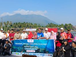 Lanud Raden Sadjad Dukung Transplantasi Terumbu Karang di Perairan Natuna