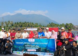 Lanud Raden Sadjad Dukung Transplantasi Terumbu Karang di Perairan Natuna