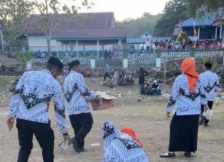 PGRI Kecamatan Sampolawa Bersihkan Sampah, Wujud Nyata Semangat Gotong Royong di Penutupan HUT RI ke-81