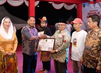 Danlanud RSA dan Ketua PIA Cabang 9/D.I, Semarakkan Resepsi HUT Ke-81 RI di Natuna