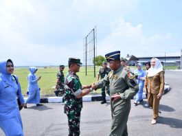 Danlanud Raden Sadjad Terima Kedatangan Pangkosek II di Natuna