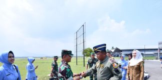 Danlanud Raden Sadjad Terima Kedatangan Pangkosek II di Natuna