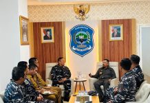 Bupati Buton Tengah Terima Kunjungan Komandan Lanal Kendari, Bahas Penguatan Sinergi Kemaritiman